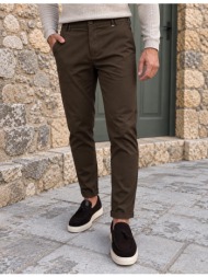 ben tailor ανδρικό καφέ υφασμάτινο παντελόνι kowalski 0398r