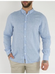 ανδρικό τιρκουάζ λινό ...