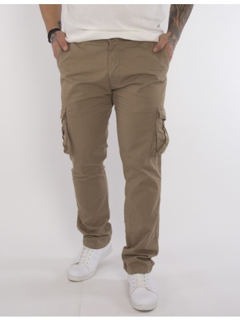 ανδρικό μπεζ υφασμάτινο cargo παντελόνι 210920s