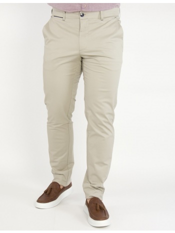 trial ανδρικό μπεζ υφασμάτινο chinos παντελόνι 23 logan