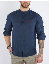 ανδρικό μπλε indigo πουκάμισο μάο γιακά usc747