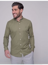 ben tailor ανδρικό χακί πουκάμισο harmony 0395k