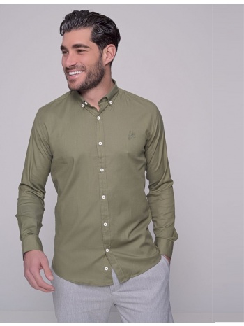 ben tailor ανδρικό χακί πουκάμισο harmony 0395k σε προσφορά