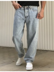 ανδρικό χλώριο loose τζιν ελαστικό πεντάτσεπο με φερμουάρ 1002