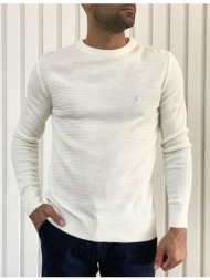 darious λευκό πλεκτό πουλόβερ 23142w
