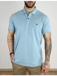 everbest ανδρική γαλάζια polo μπλούζα plus size 232840g