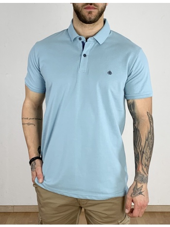 everbest ανδρική γαλάζια polo μπλούζα plus size 232840g σε προσφορά
