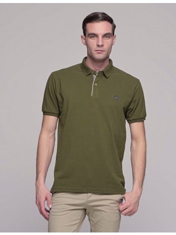 everbest ανδρική χακί polo μπλούζα plus size 2328390