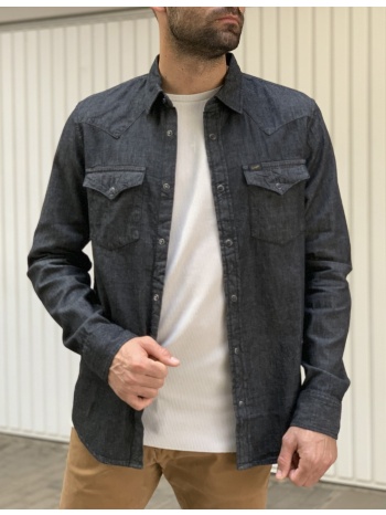 lee western ανδρικό πουκάμισο ανθρακί l66wblon