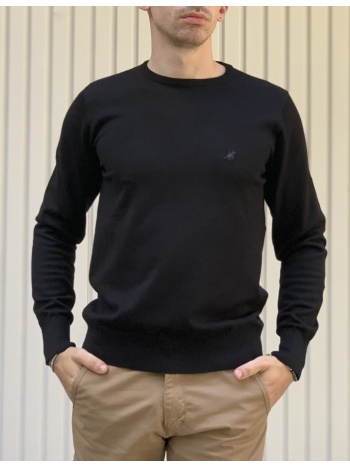 us grand polo ανδρική μαύρη πλεκτή μπλούζα ustr200d