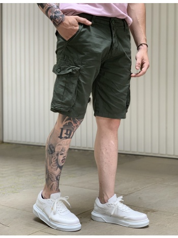 ανδρική χακί cargo βερμούδα 577923p