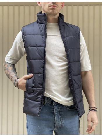 ανδρικό μπλε καπιτονέ αμάνικο μπουφάν 33931b