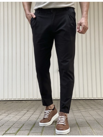 ανδρικό μαύρο υφασμάτινο παντελόνι με πιέτα pnt5002 σε προσφορά