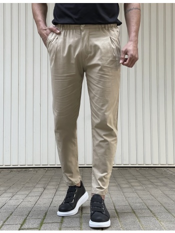 ανδρικό μπεζ υφασμάτινο παντελόνι με πιέτα pnt5002b σε προσφορά