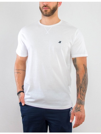 us grand polo ανδρική λευκή κοντομάνικη μπλούζα ust033a