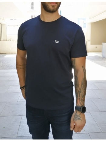 lee ss pach logo tee ανδρικό μπλε μπλουζάκι l60ufq35