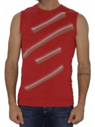 ανδρική ριπ αμάνικη μπλούζα κόκκινη 025279