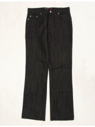 ανδρικό μαύρο υφασμάτινο παντελόνι με λεπτή ρίγα z33
