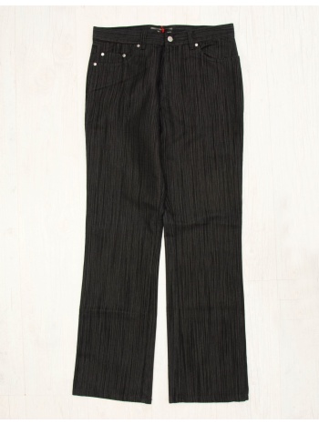 ανδρικό μαύρο υφασμάτινο παντελόνι με λεπτή ρίγα z33 σε προσφορά