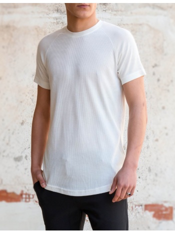 ανδρικό εκρού κοντομάνικο ανάγλυφο σχέδιο tst471