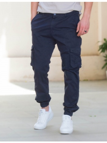 ανδρικό μπλε υφασμάτινο cargo παντελόνι 210922