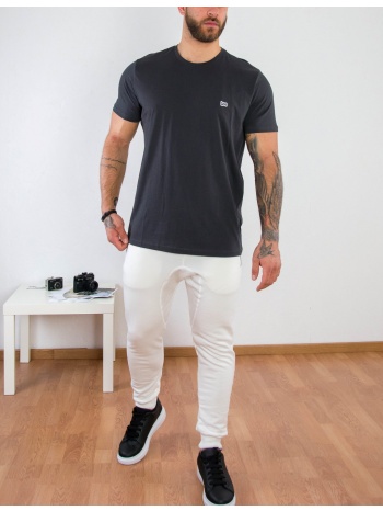 lee ανδρικό μπλουζάκι ανθρακί ss pach logo tee l60ufqon