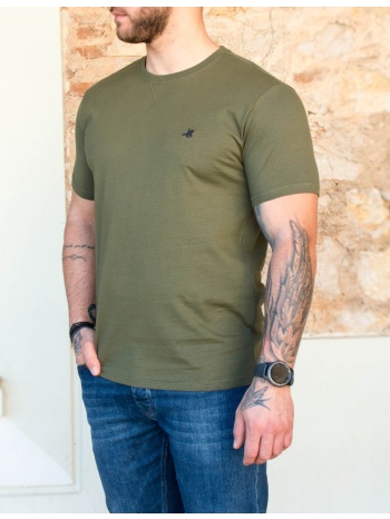 us grand polo ανδρική χακί κοντομάνικη μπλούζα ust033q