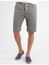 ανδρική γκρι πτι καρό βερμούδα 705f