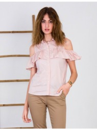 lipsy γυναικείο πουκάμισο ροζ με βολάν 1170505