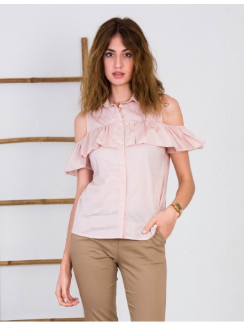 lipsy γυναικείο πουκάμισο ροζ με βολάν 1170505 σε προσφορά