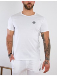 ανδρικό λευκό βαμβακερό t-shirt με σχέδιο martini 70677l