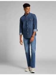 lee daren zip fly ανδρικό μπλε τζιν ξεβάμματα l707pxgq