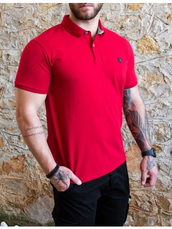 everbest ανδρική κόκκινη polo μπλούζα plus size 222836r σε προσφορά