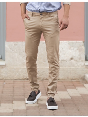 ανδρικό μπεζ υφασμάτινο chinos παντελόνι ben tailor 0285b