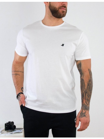 us grand polo ανδρική λευκή κοντομάνικη μπλούζα ust031c