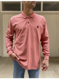everbest ανδρική ροζ polo πικέ μπλούζα plus size 2410200r