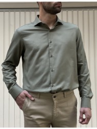 ανδρικό χακί πουκάμισο oxford modern fit 243015x