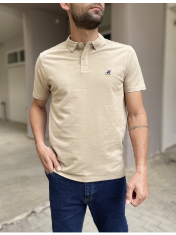 us grand polo ανδρική μπεζ πόλο κοντομάνικη μπλούζα