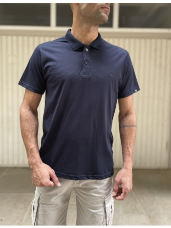 everbest ανδρική μπλε polo μπλούζα plus size 2428100