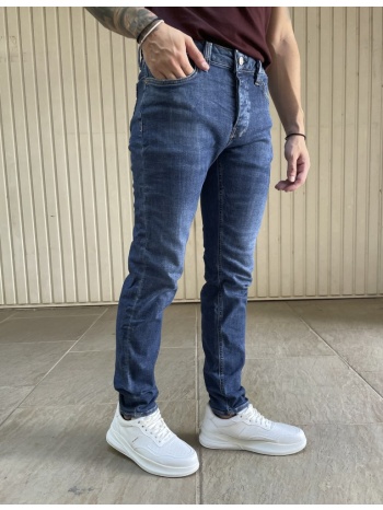 ανδρικό μπλε τζιν παντελόνι με κουμπιά gb55282