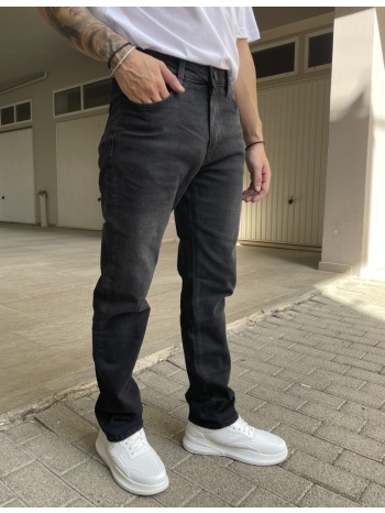 ανδρικό μαύρο ξεβαμμένο τζιν σε ίσια γραμμή gb5571
