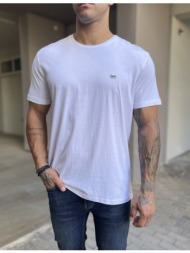 lee ανδρικό μπλουζάκι λευκό ss pach logo tee l60ufq12