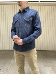 bread and buttons ανδρικό τζιν μακρυμάνικο πουκάμισο bc0168