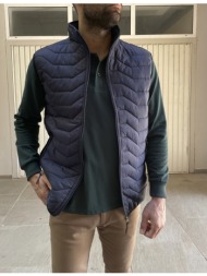 ανδρικό μπλε καπιτονέ αμάνικο μπουφάν bc24911