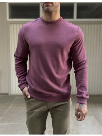 ανδρική μπορντό πλυμ΄΄ενο πλεκτή βαμβακερή μακρυμάνικη