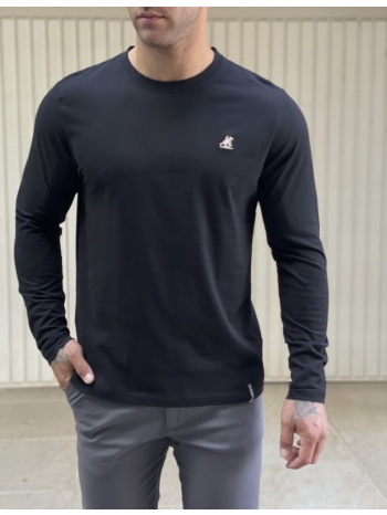 u.s grand polo ανδρική μαύρη μακρυμάνικη μπλούζα us42603mb