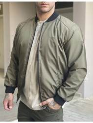 ανδρικό χακί μακρυμάνικο μπουφάν bomber bc24913x