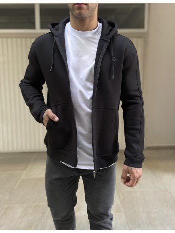 ανδρική μαύρη ζακέτα φούτερ 4277