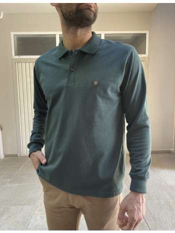 everbest ανδρική κυπαρισσί polo πικέ μακρυμάνικη μπλούζα