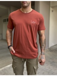 lee wobbly ανδρικό t-shirt κοντομάνικο κεραμιδί 112355588